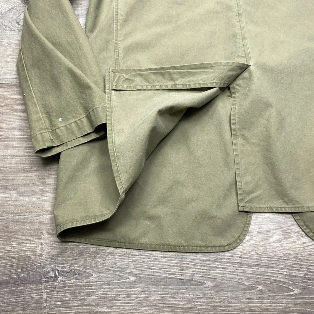 L.L. Bean Blazer Mens XL Green Cotton Canvas Unstructured 2-Button Sport Coat